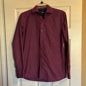 Oxemberg men’s red long sleeve button down shirt size 38